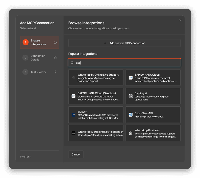 Aime connected to enterprise systems